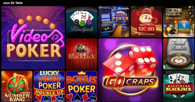 GratoWin Casino jeux table
